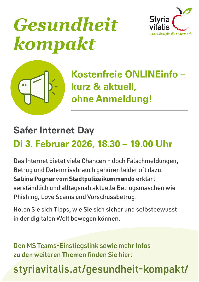 Styria Vitalis-Webinar: Safer Internet Day