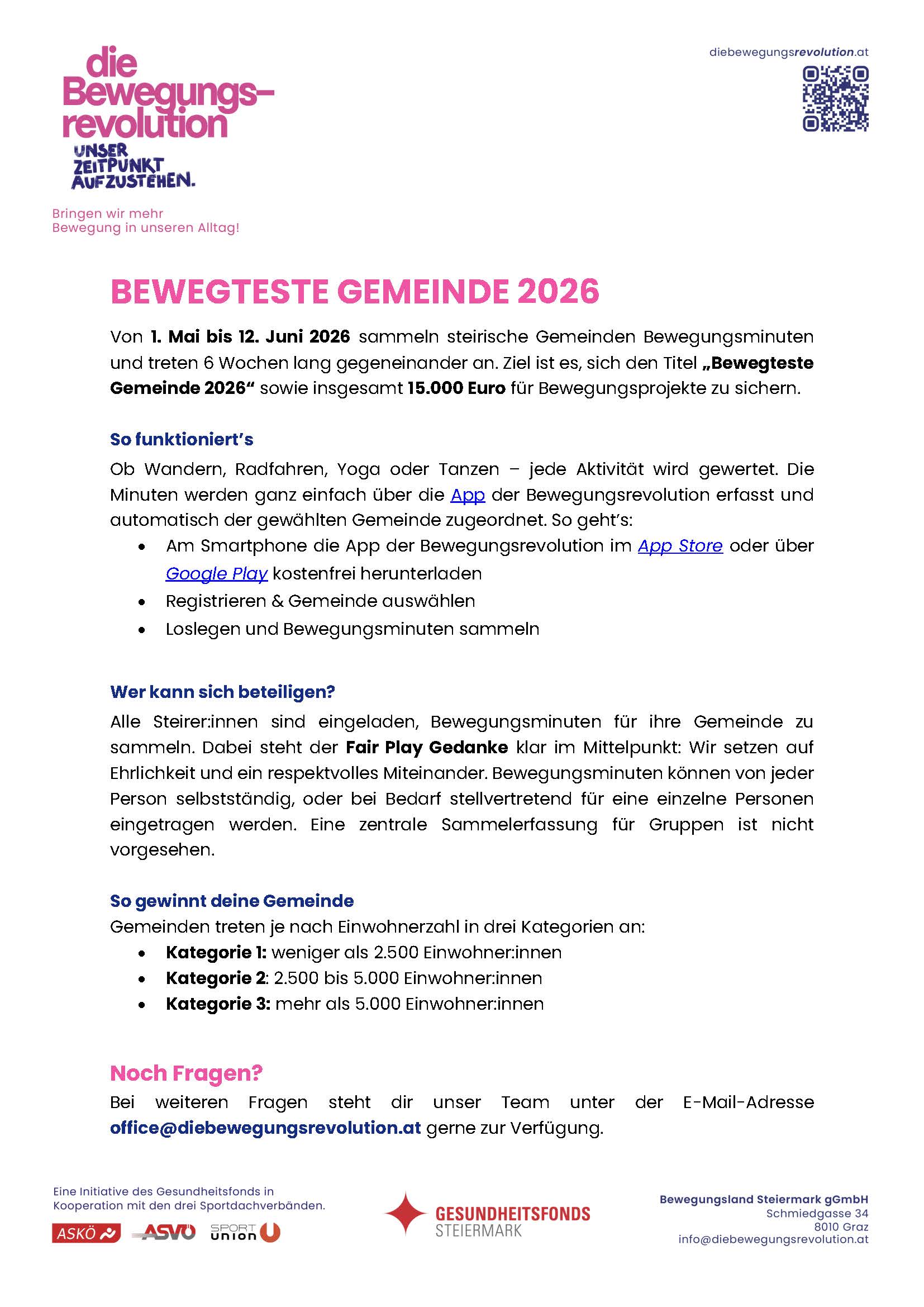 Die Bewegungsrevolution: Bewegteste Gemeinde 2026