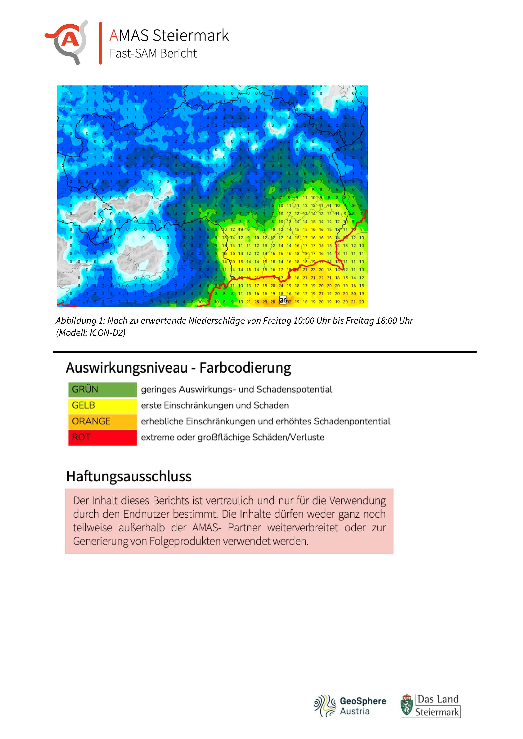AMAS Steiermark: Laufende Ereignisse - Multi-Gefahren Auswertung